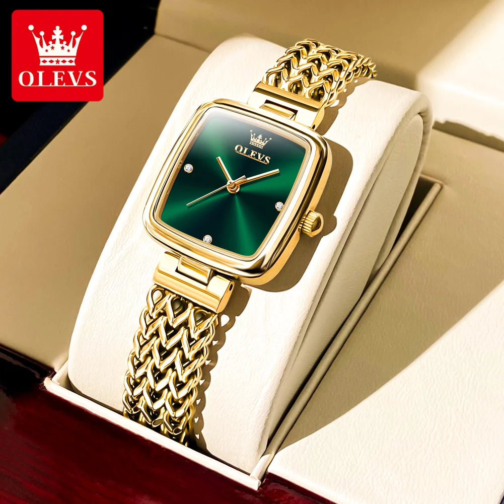 OLEVS Womens Stainless Steel Quartz Watch Waterproof Elegant