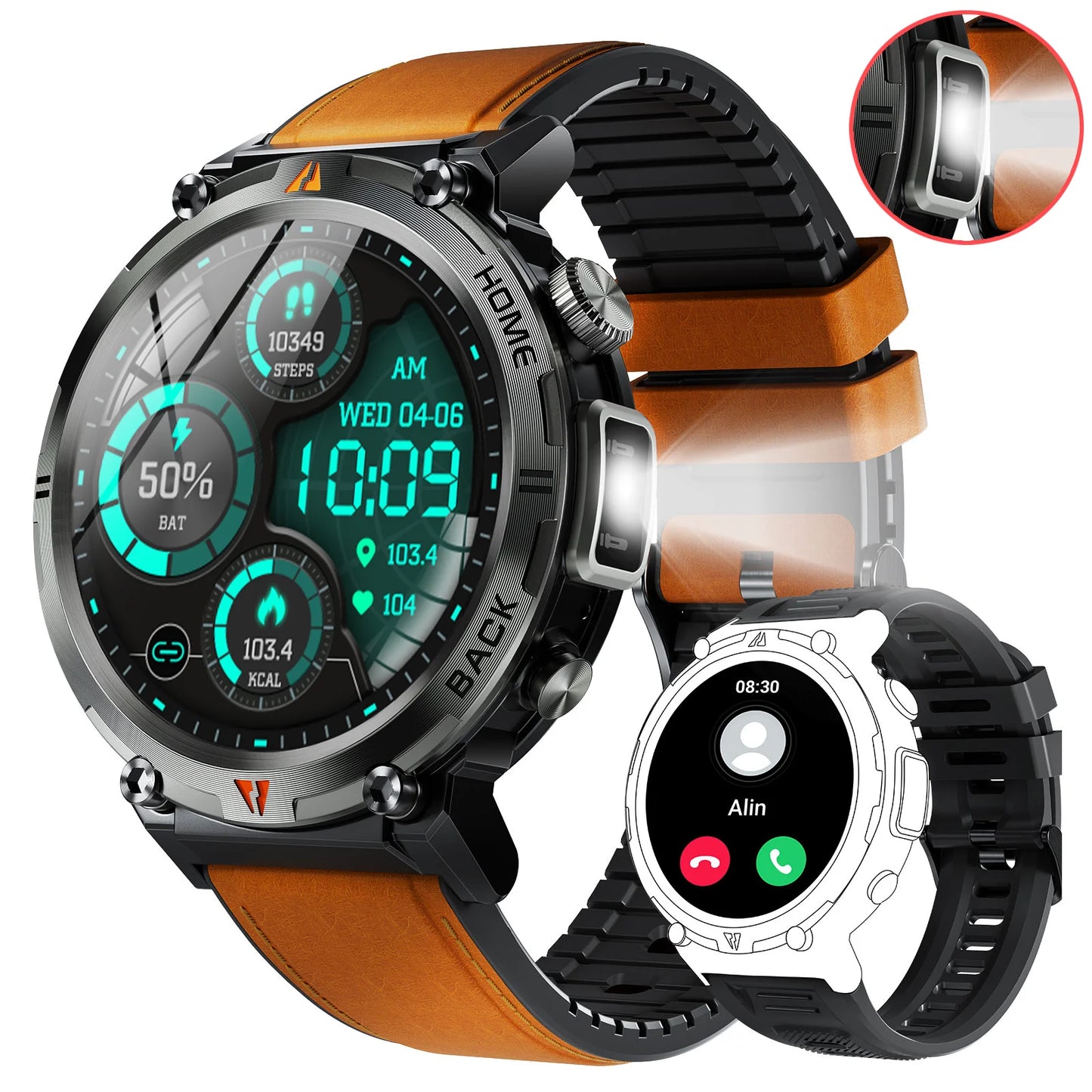 EIGIIS 2024 New KE3 Bluetooth Call Smart Watch Men Full Touch Screen