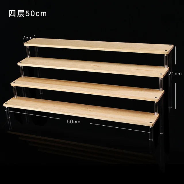1-5 Tier Acrylic Display Stand Clear Riser Rack for Cupcakes