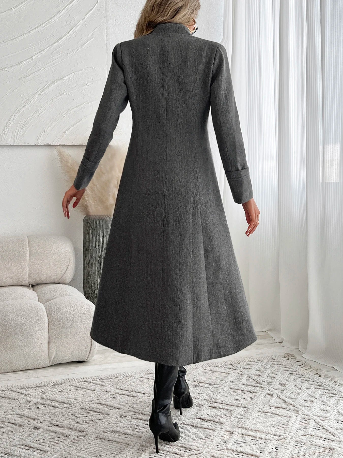 ZHUANIECN Women Long Elegant Jacket Coat For Autumn Winter