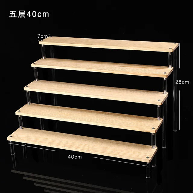 1-5 Tier Acrylic Display Stand Clear Riser Rack for Cupcakes