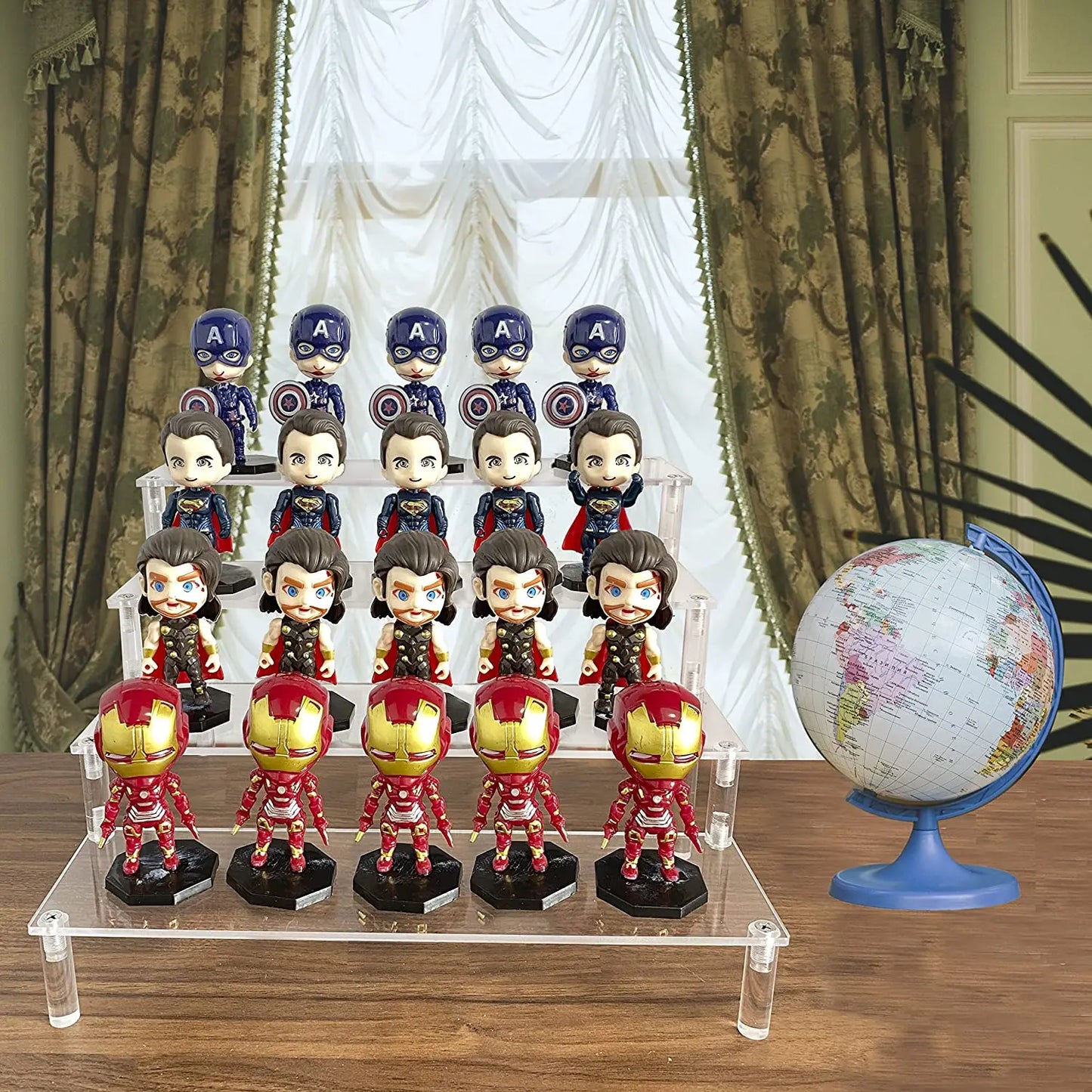 1-5 Tier Acrylic Display Stand Clear Riser Rack for Cupcakes