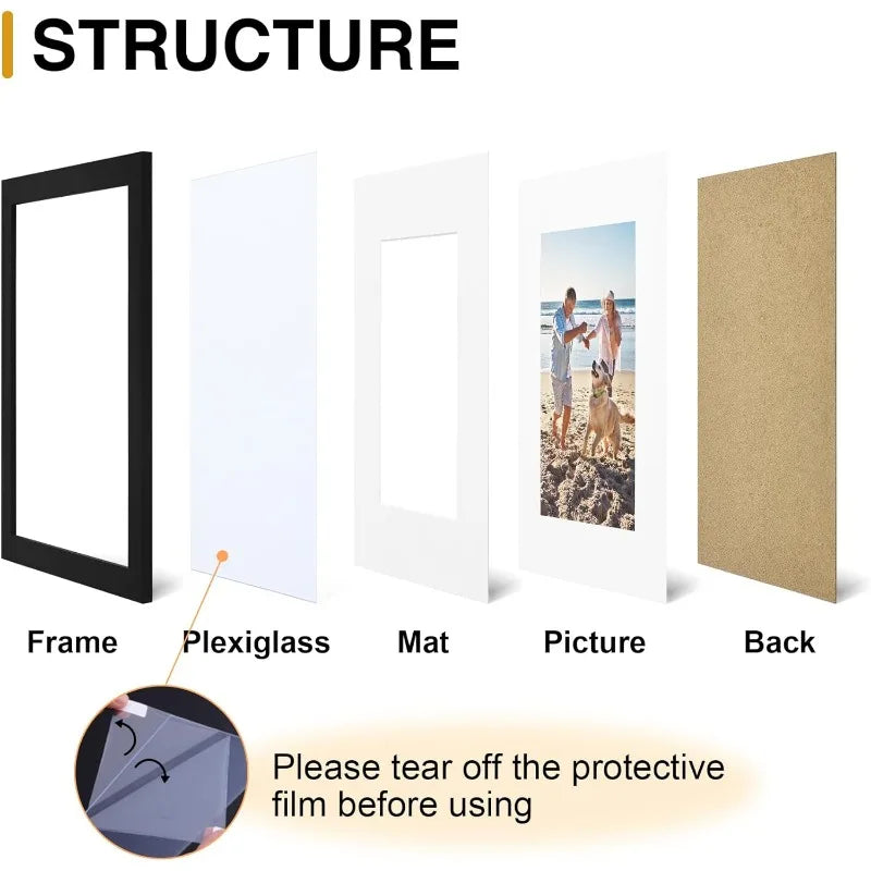 11x14 Picture Frame for 8x10 Mat or 11x14 Without Mat