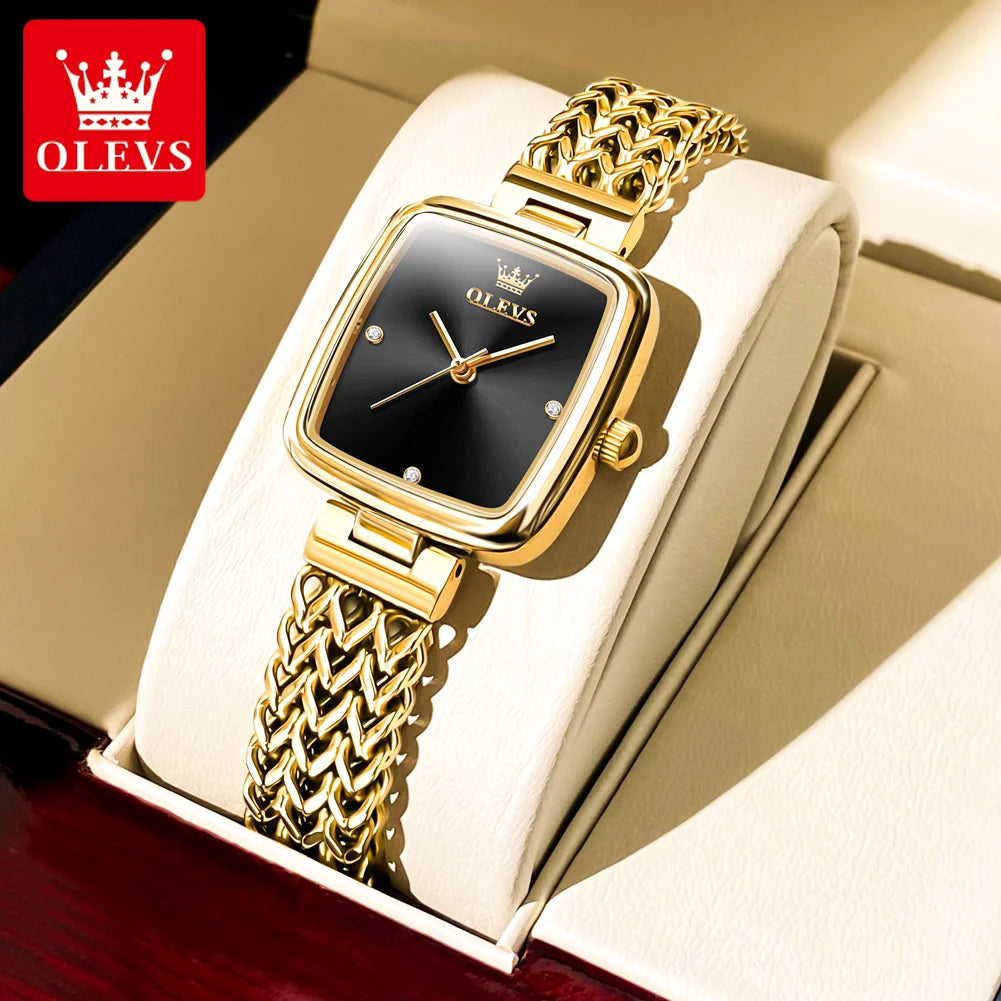 OLEVS Womens Stainless Steel Quartz Watch Waterproof Elegant