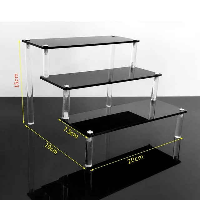 1-5 Tier Acrylic Display Stand Clear Riser Rack for Cupcakes
