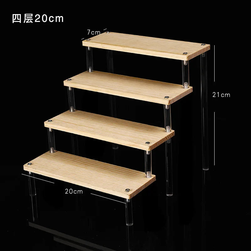 1-5 Tier Acrylic Display Stand Clear Riser Rack for Cupcakes