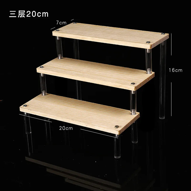 1-5 Tier Acrylic Display Stand Clear Riser Rack for Cupcakes