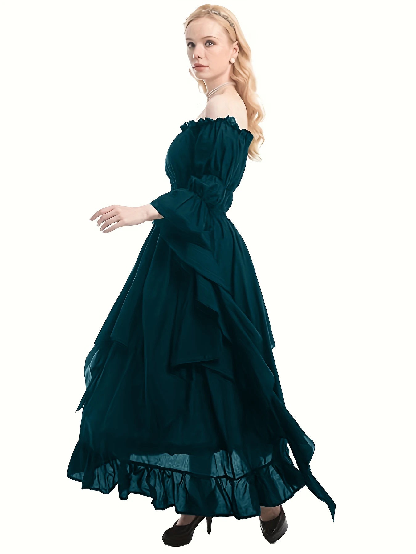 Anhui Gothic Witch Dress for Women Medieval Renaissance Costume