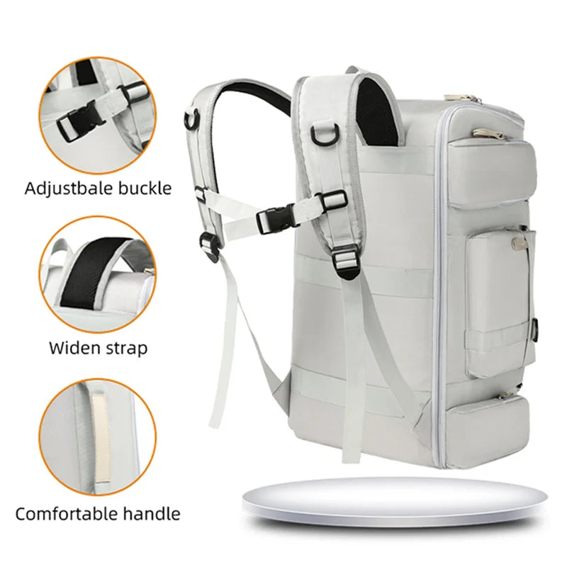 Large Capacity Gym Bag Travel Backpack with Wet Dry Separation for Outdoor Sports Yoga and Fitness Training