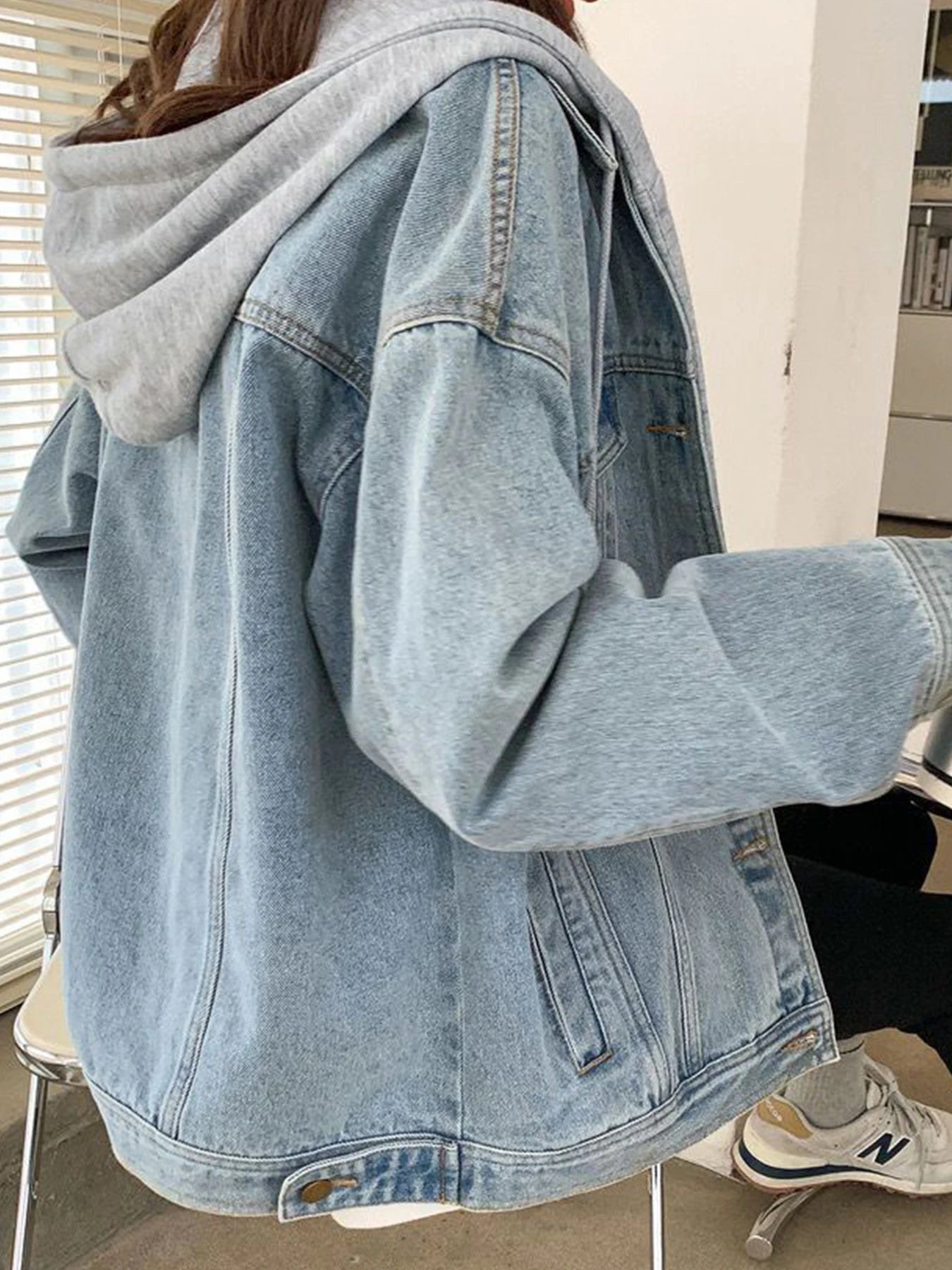 CN Guangdong Denim Hoodie Jacket For Women Hooded Style