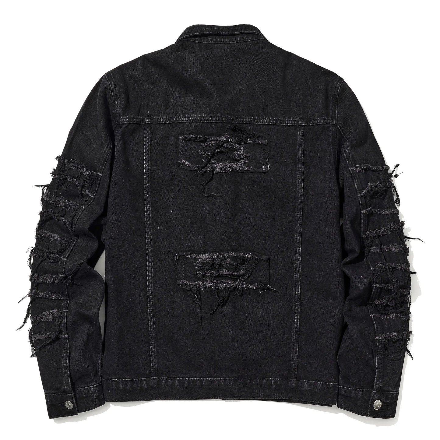 CN Zhejiang Men's Gothic Distressed Trucker Denim Jacket