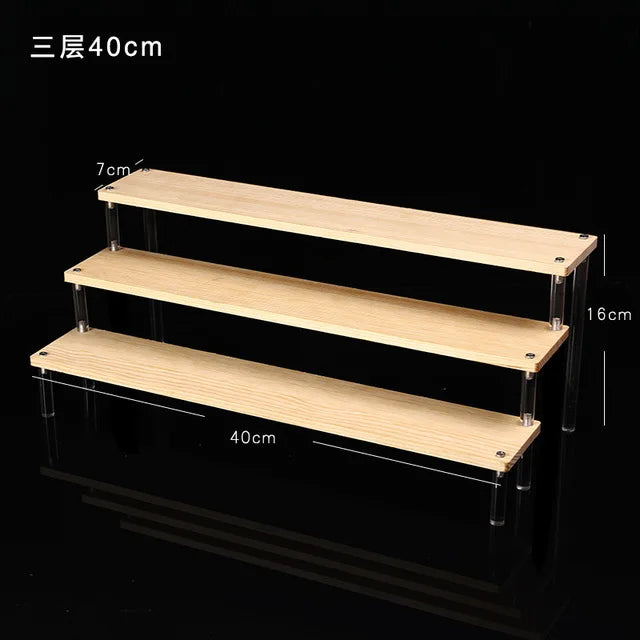 1-5 Tier Acrylic Display Stand Clear Riser Rack for Cupcakes