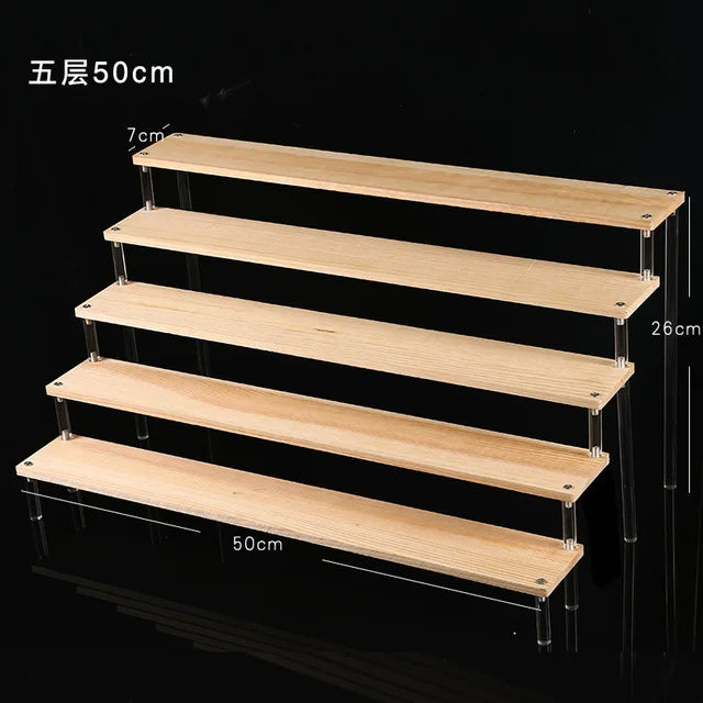 1-5 Tier Acrylic Display Stand Clear Riser Rack for Cupcakes