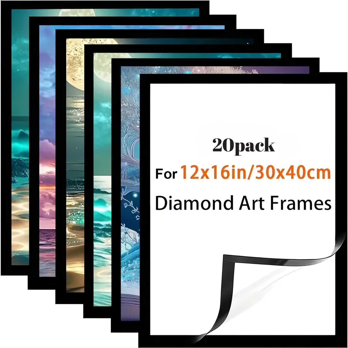 Diamond Magnetic Picture Frames With Self Adhesive PVC Corners
