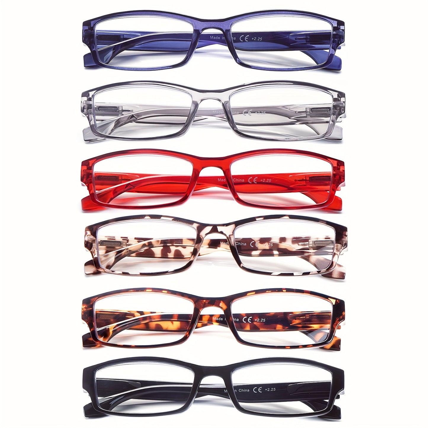 6-Pack Reading Glasses For Women Men Anti-Blue Light Readers