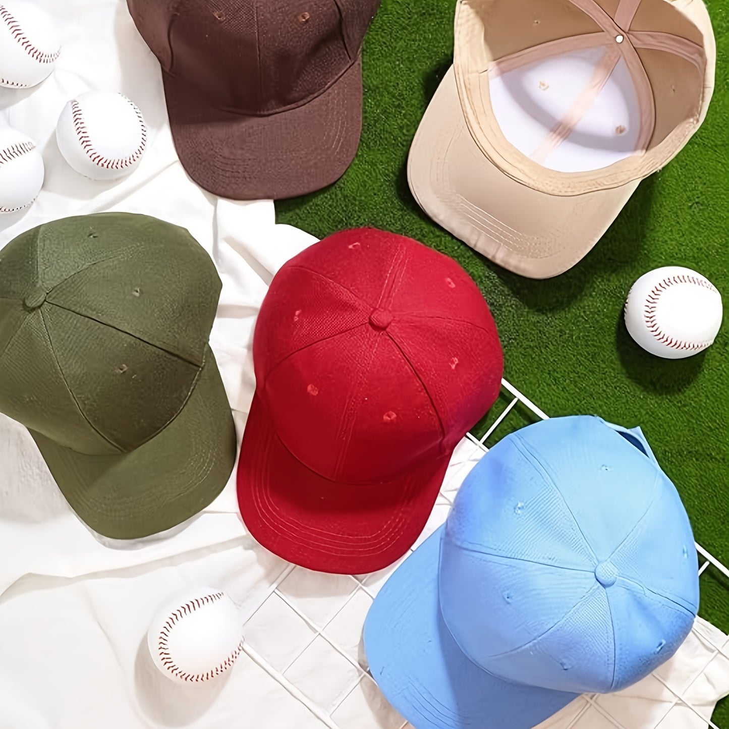 12 Pack Bulk Multicolor Adjustable Blank Baseball Caps