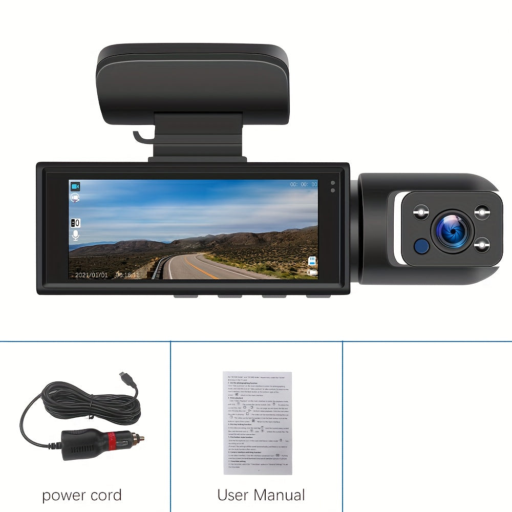 PODOFO 1080P Dash Cam Front And Interior Dual Lens