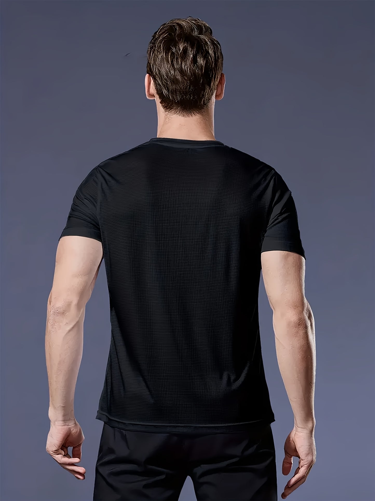 10pcs Men's Quick-Dry Athletic T-Shirts - Lightweight & Comfortable