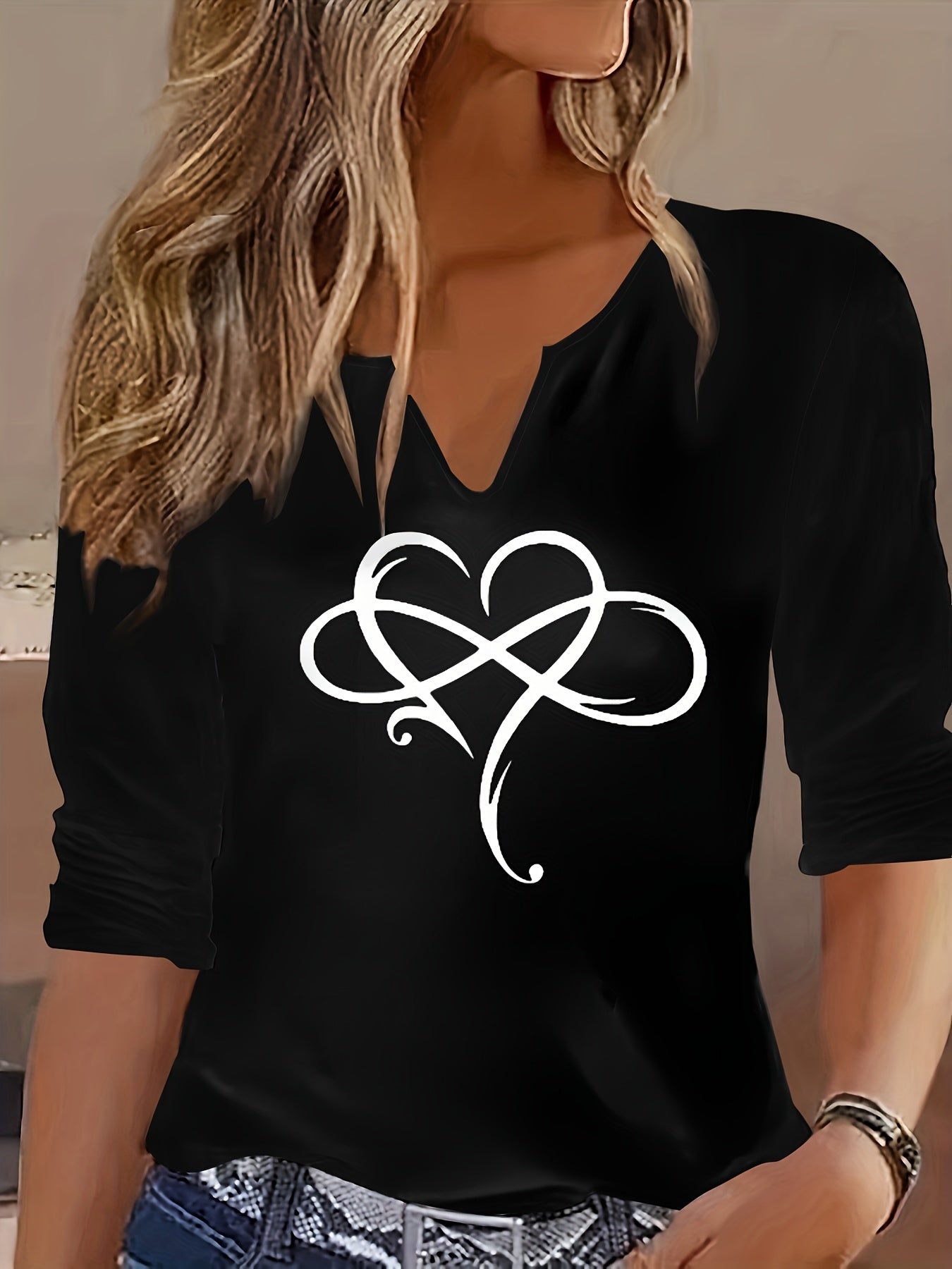 European and American Fashion Figures Trendy Print Tops