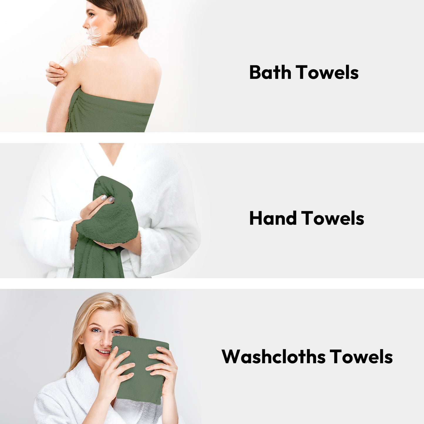 8 Pcs 16 Pcs 24 Pcs Oversized Jumbo Bath Towel Set 32X63 Extra Large Cotton Highly Absorbent Includes Luxury Bath Towels Hand Towels and Washcloths