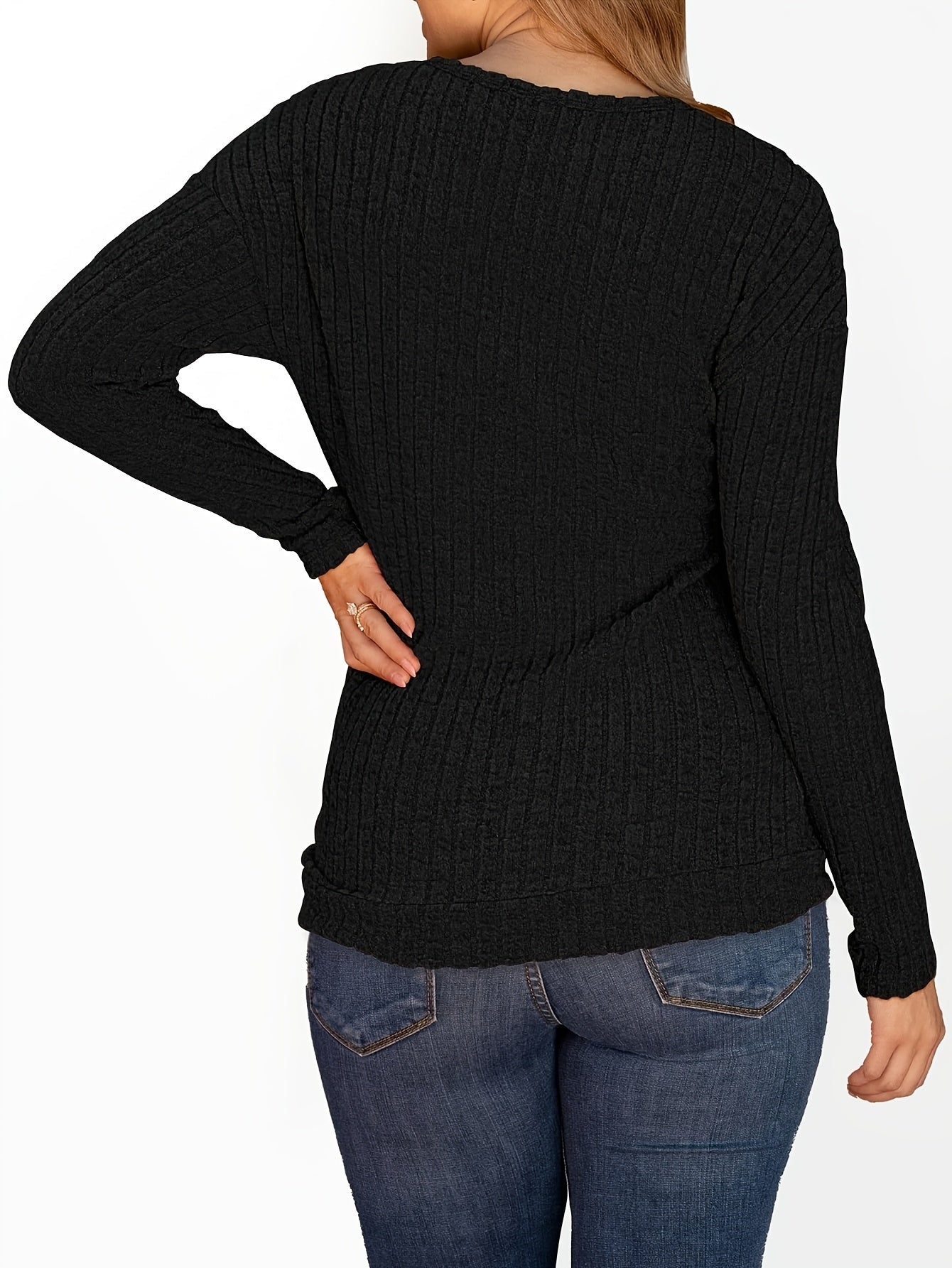 Women's Long Sleeve Cropped Button Shirt Lightweight Sweater