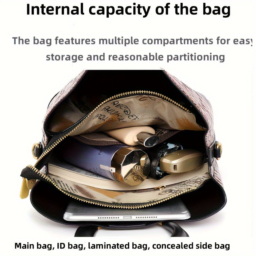 Vintage Exquisite Style Elegant Women's Bag Floral Print Crossbody Handbag