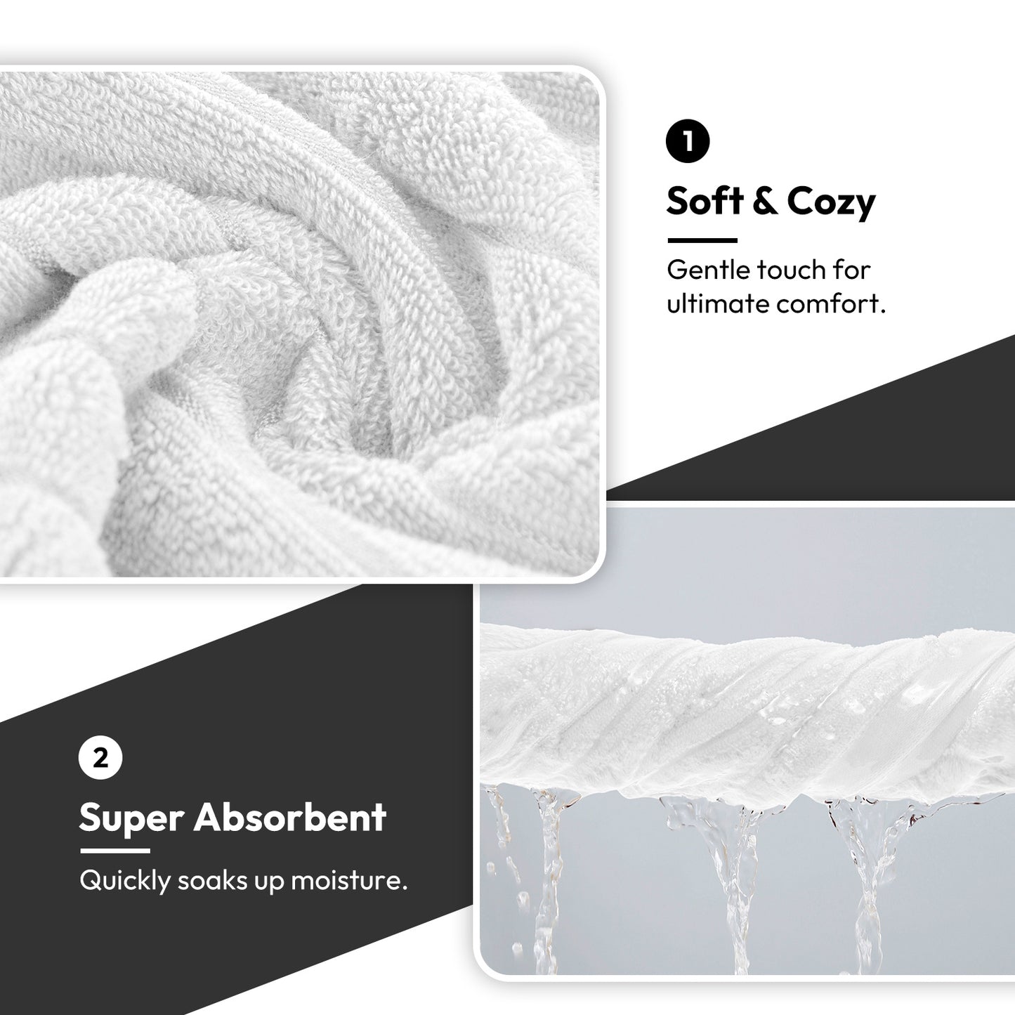 8 Pcs 16 Pcs 24 Pcs Oversized Jumbo Bath Towel Set 32X63 Extra Large Cotton Highly Absorbent Includes Luxury Bath Towels Hand Towels and Washcloths