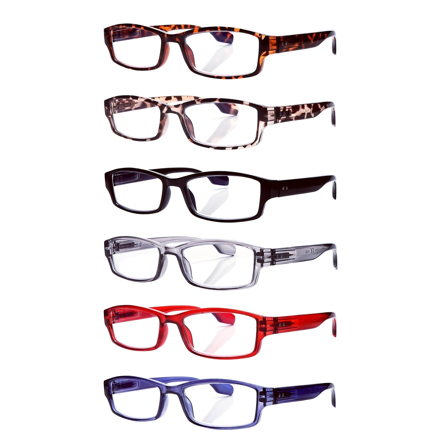 6-Pack Reading Glasses For Women Men Anti-Blue Light Readers