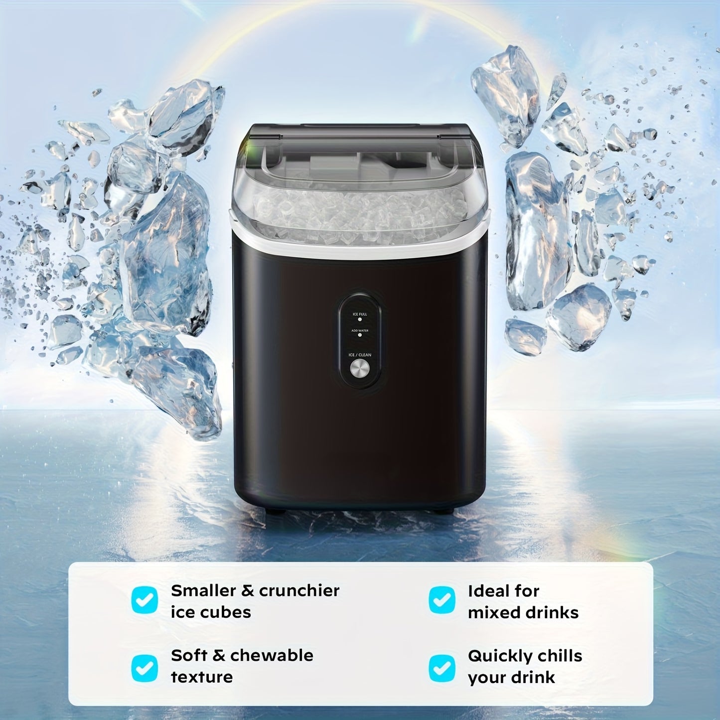 Dreamsmith Portable Nugget And Bullet Ice Maker Soft Chew