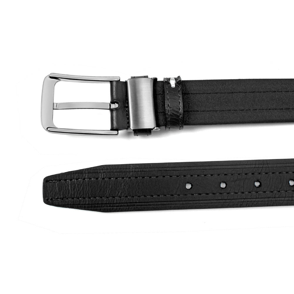 3pcs Men's Leather Belt Set Classic 1.25 Inch Adjustable Dress Belt for Casual Wear and Jeans Perfect Christmas Gift Boxed for Thanksgiving