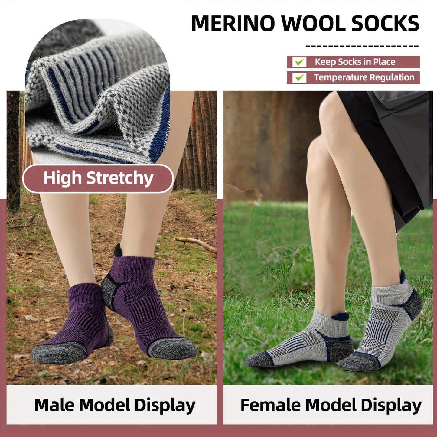 18 Pairs Of Hiking Running Ankle Wool Socks For Men And Women
