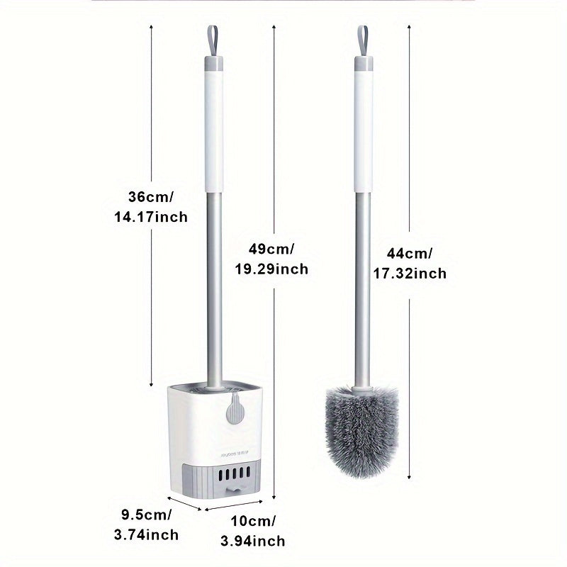 1 Set Toilet Brush Set With Holder Wall Mounted Long Handle
