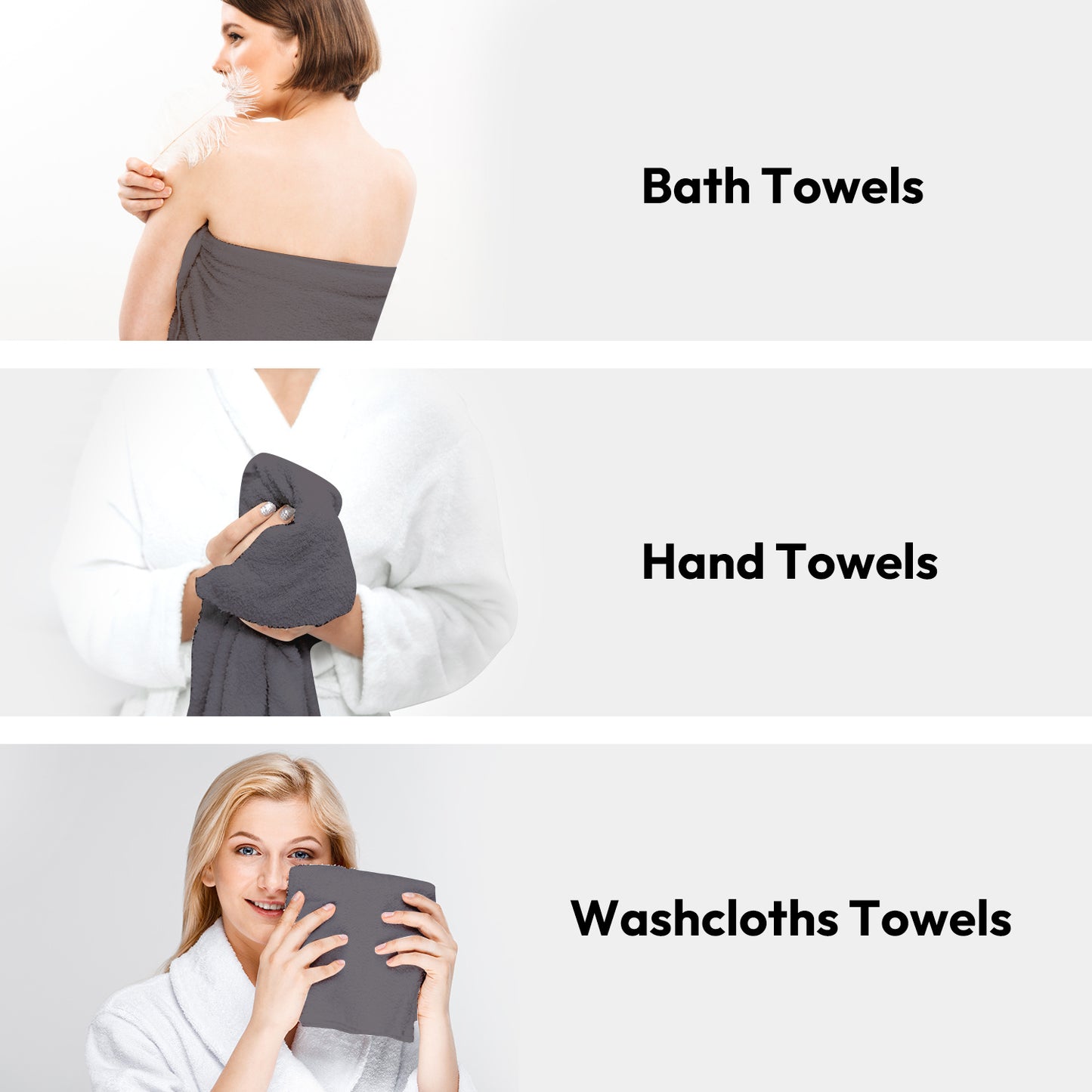 8 Pcs 16 Pcs 24 Pcs Oversized Jumbo Bath Towel Set 32X63 Extra Large Cotton Highly Absorbent Includes Luxury Bath Towels Hand Towels and Washcloths