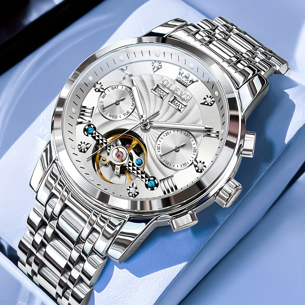 OLEVS Men's Automatic Mechanical Watch With Luminous Hands