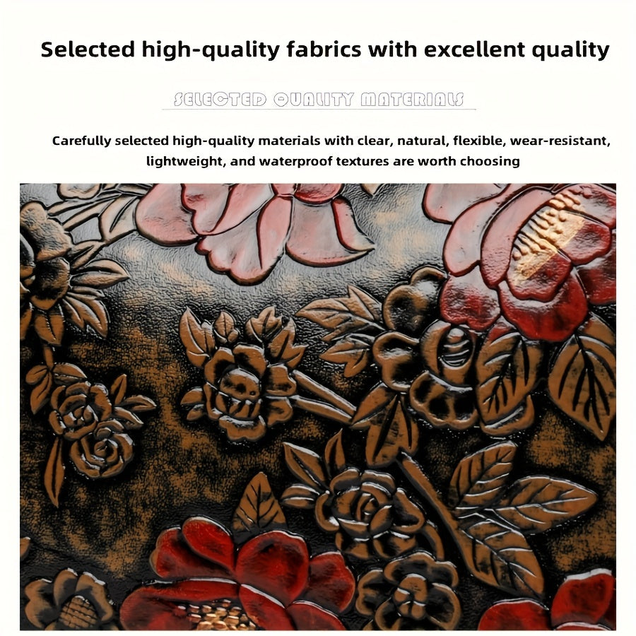 Vintage Exquisite Style Elegant Women's Bag Floral Print Crossbody Handbag