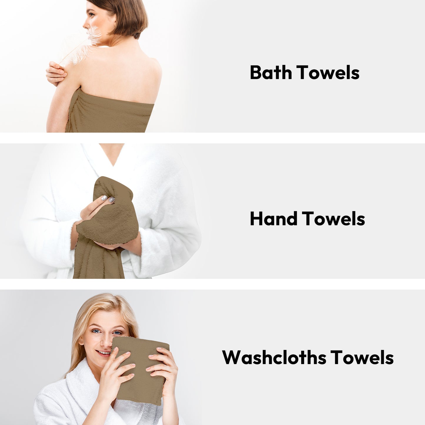 8 Pcs 16 Pcs 24 Pcs Oversized Jumbo Bath Towel Set 32X63 Extra Large Cotton Highly Absorbent Includes Luxury Bath Towels Hand Towels and Washcloths