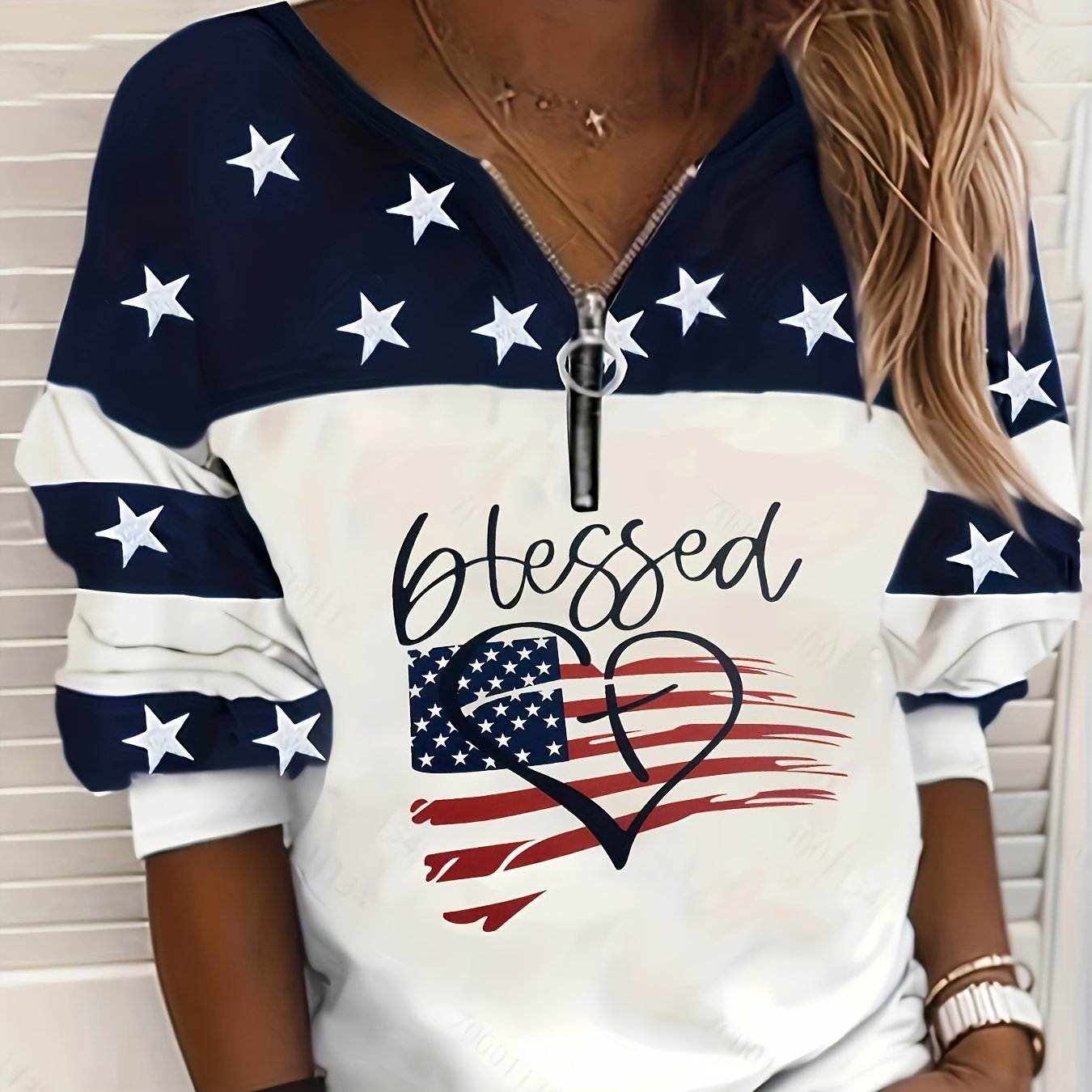 American Flag Sweatshirt - Printed Pullover Zipper Hoodie