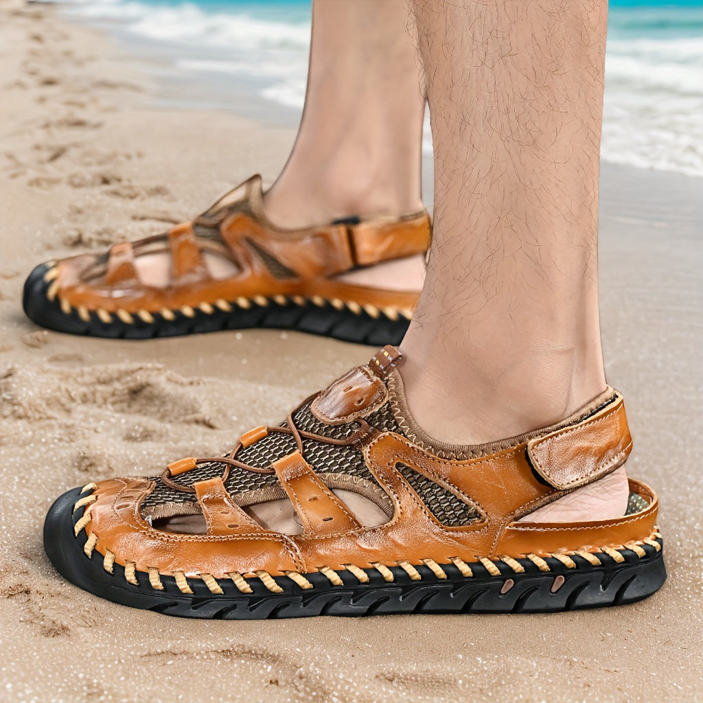 GREKS Closed Toe Men's Sports Sandals Non Slip Quick Dry