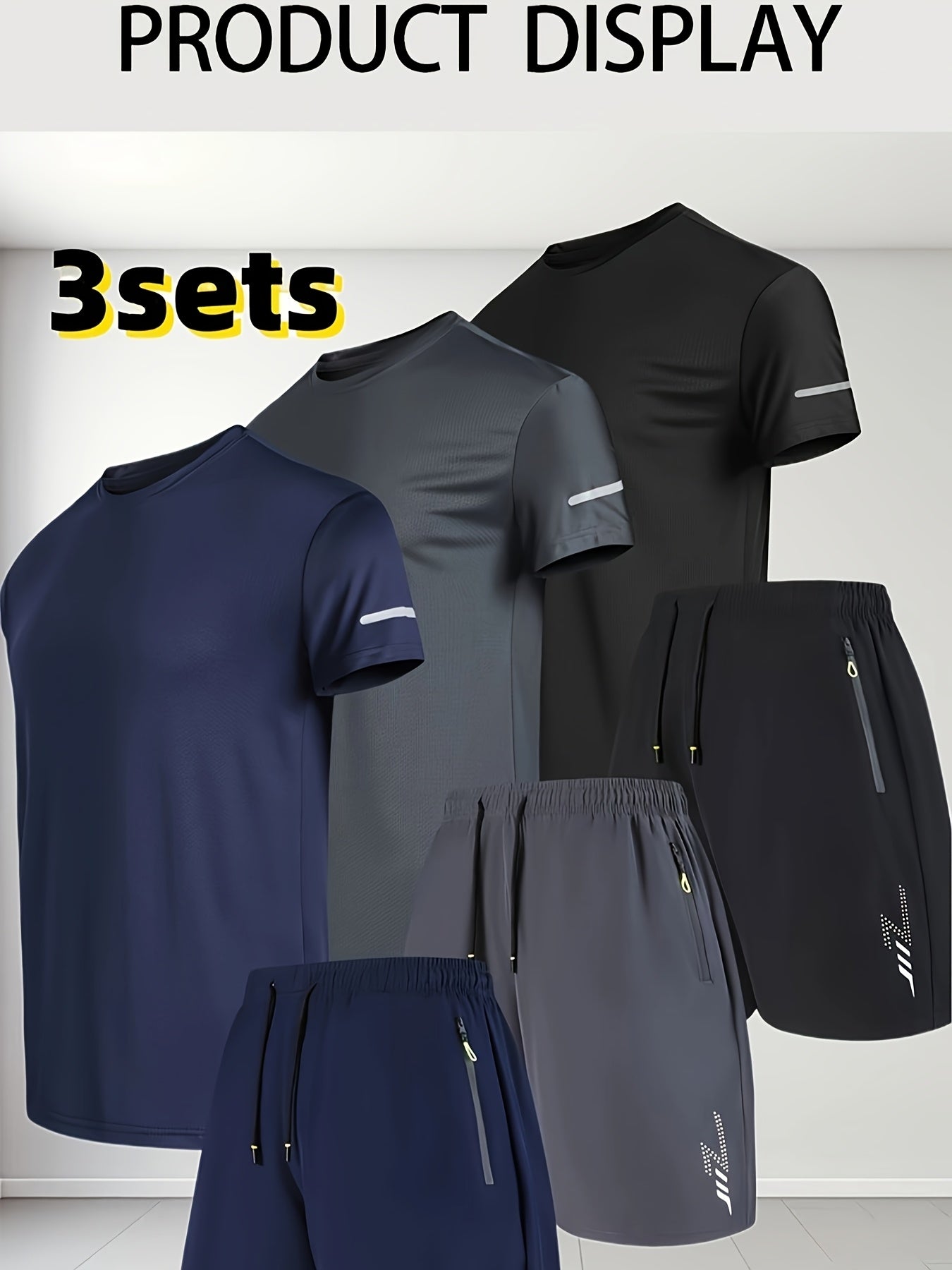 Mens Summer Set With Short Sleeve Shirt And Matching Shorts