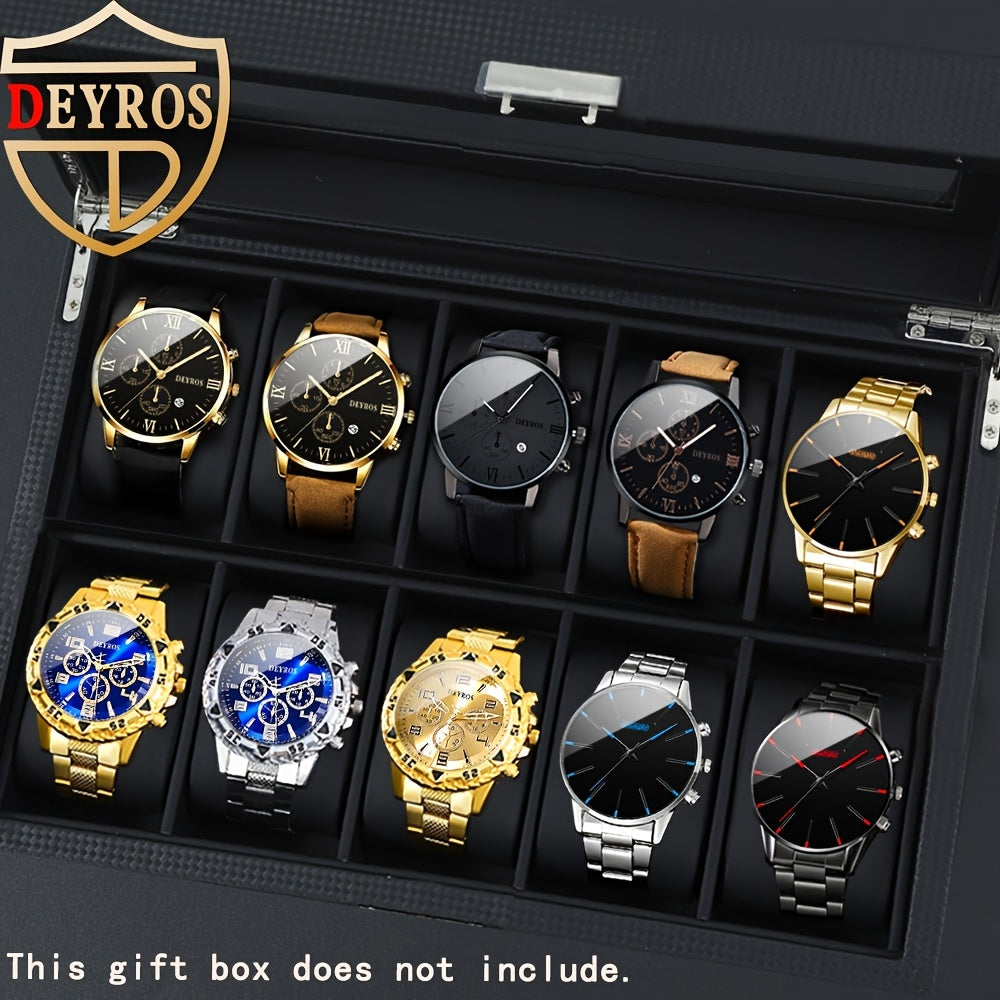 NOTIONR Men's Analog Quartz Watches With Date Display Casual Round