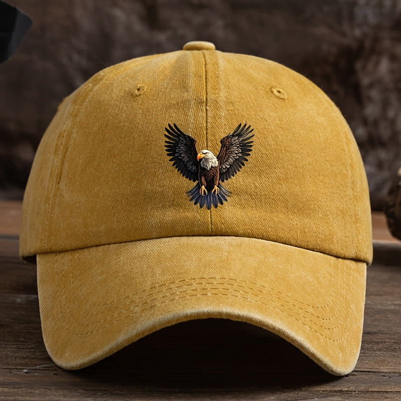 Stylish Eagle Baseball Cap With Eagle Print Outdoor