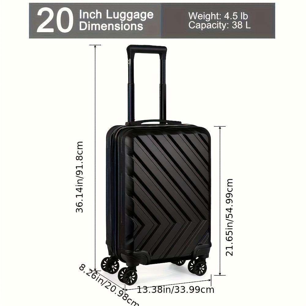BTY Two Piece Luggage Set with Spinner Wheels Travel Case