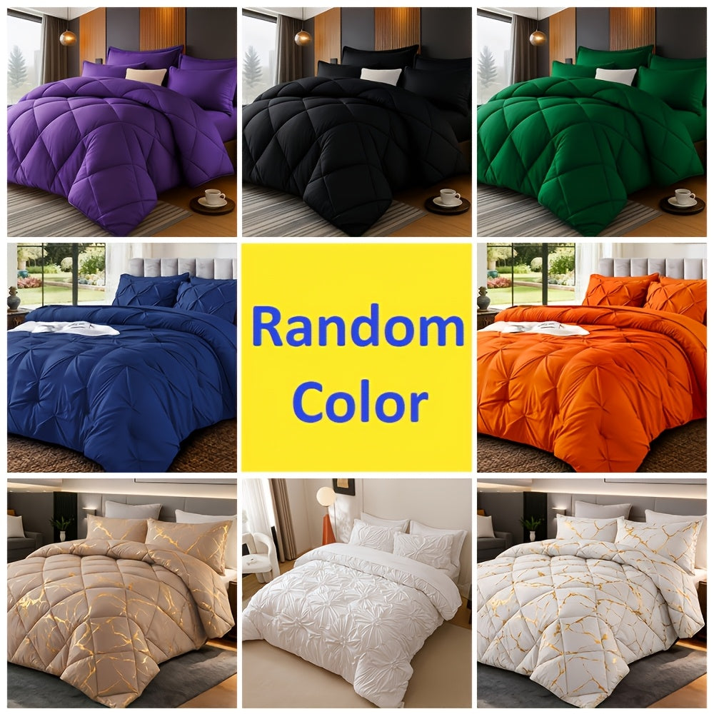 2/3pcs Solid Color Diamond Pattern Large & Extra-Large Bed Sheet Sets Soft Comfortable And Ultra-fine Fiber Filled Lightweight Fabric Breathable Quilt Easy to Take Care Of Equipped with Quilts And Pillowcases Luxurious Qualit