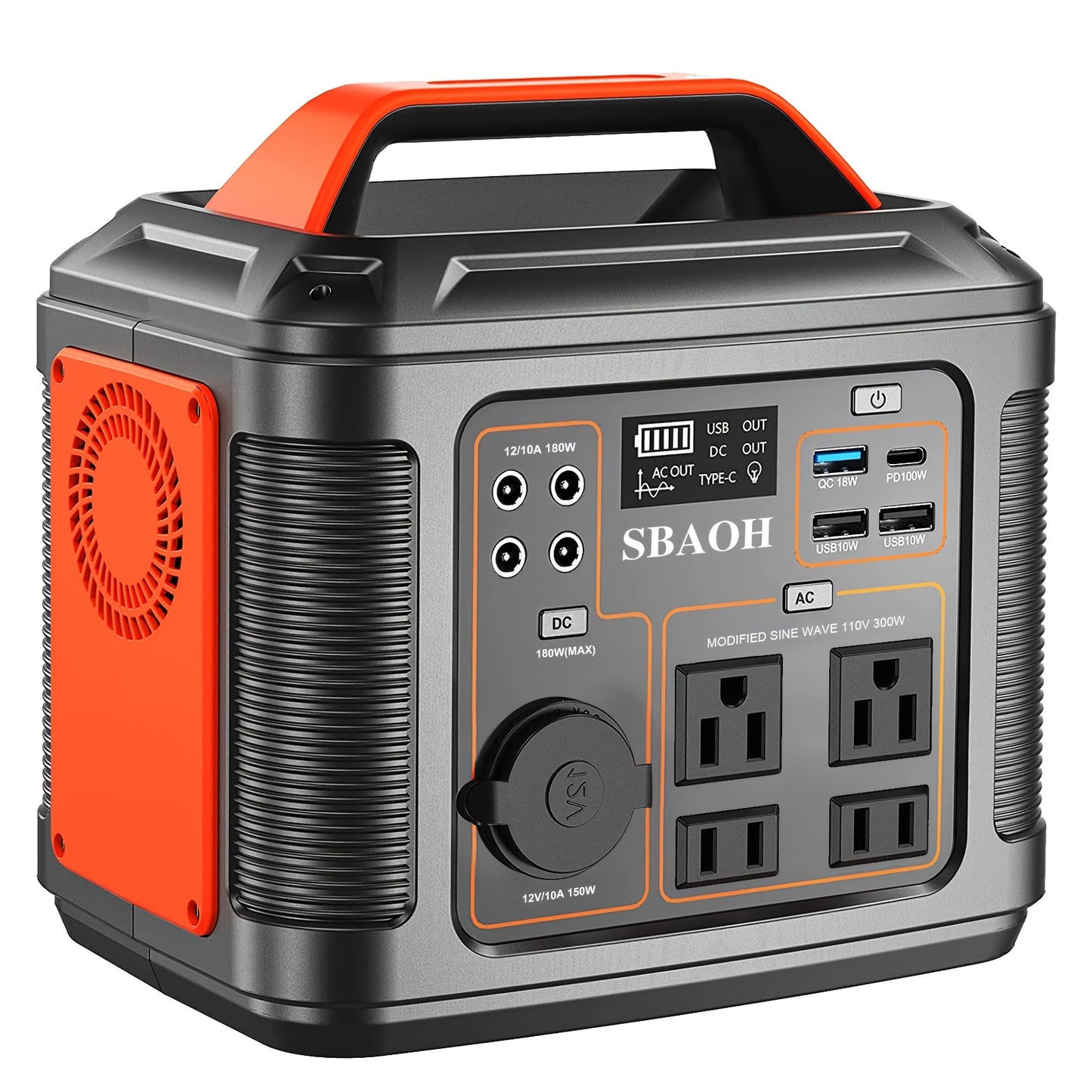 SBAOH 300W Portable Power Station 296Wh Solar Generator