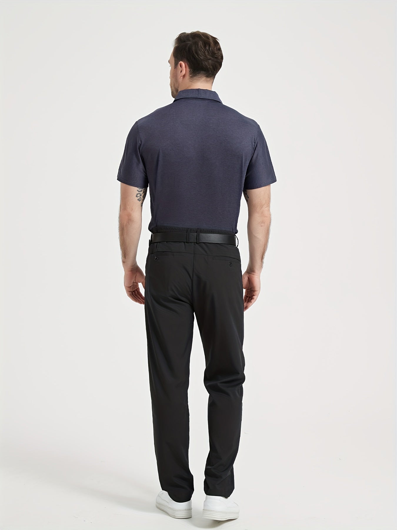 TELALEO 5 Pack Quick Dry Men's Lapel Golf T-Shirts with Sun Protection Moisture Wicking and Anti Wrinkle for Casual and Office Wear