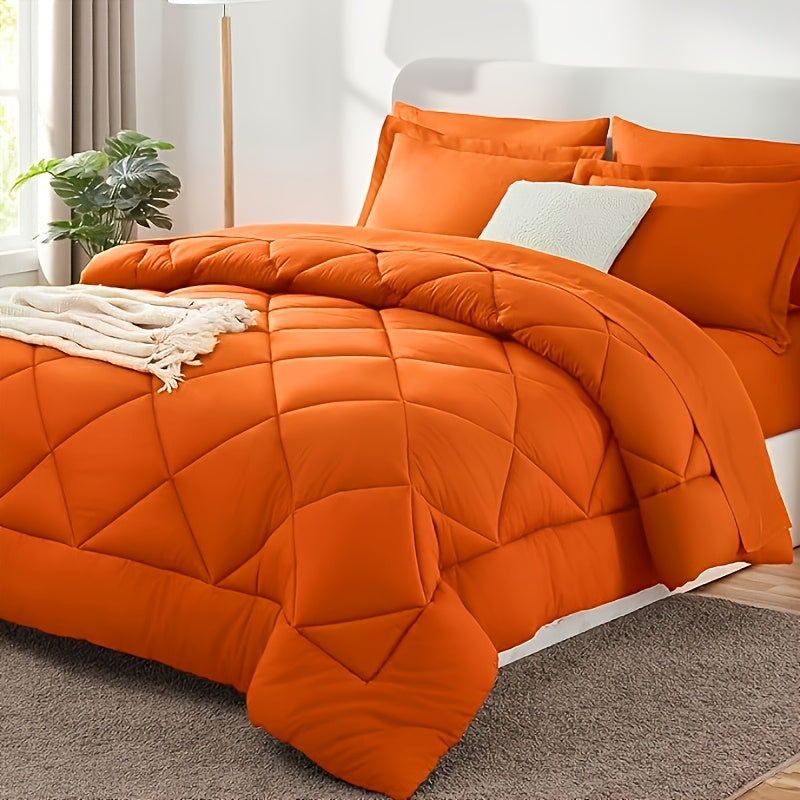 2/3pcs Solid Color Diamond Pattern Large & Extra-Large Bed Sheet Sets Soft Comfortable And Ultra-fine Fiber Filled Lightweight Fabric Breathable Quilt Easy to Take Care Of Equipped with Quilts And Pillowcases Luxurious Qualit