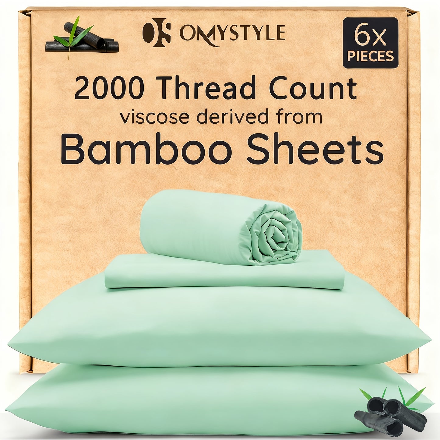GOHOME Bamboo Cooling Bedding Set For Hot Sleepers