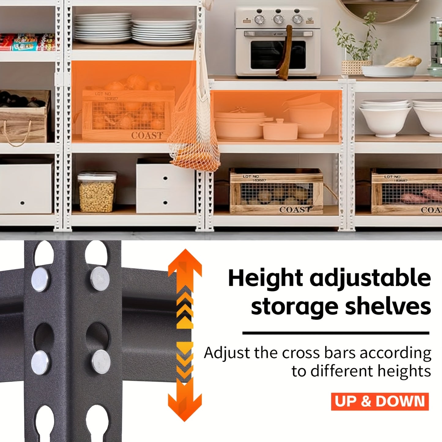 SAMRELAX 5-Tier Garage Shelving Unit Heavy Duty Storage