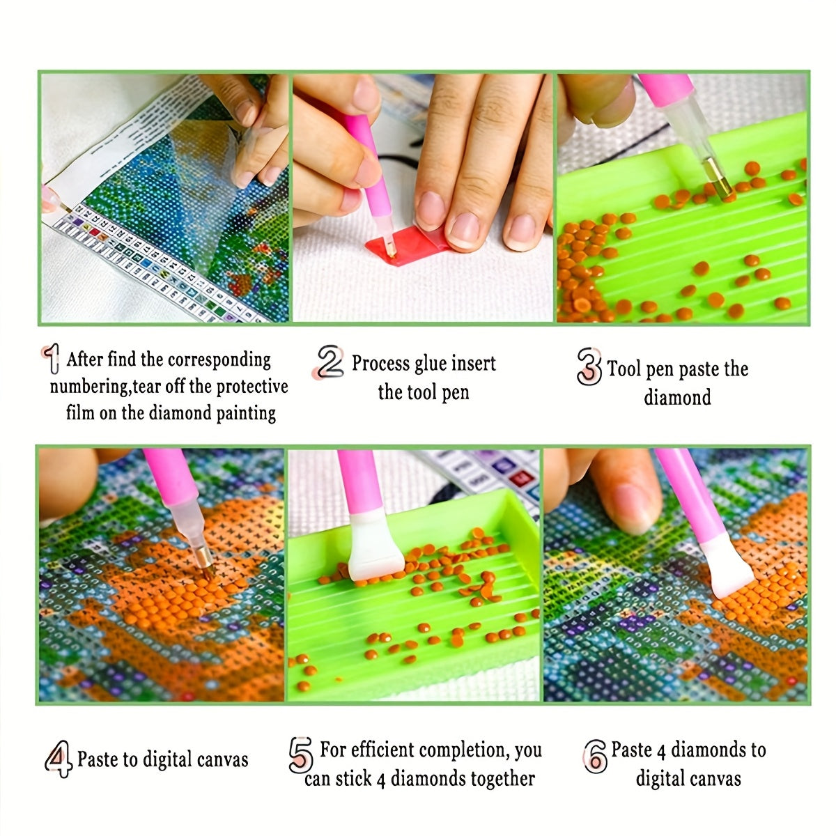 Christmas Diamond Painting Kit For Beginners 5D Round Full Drill