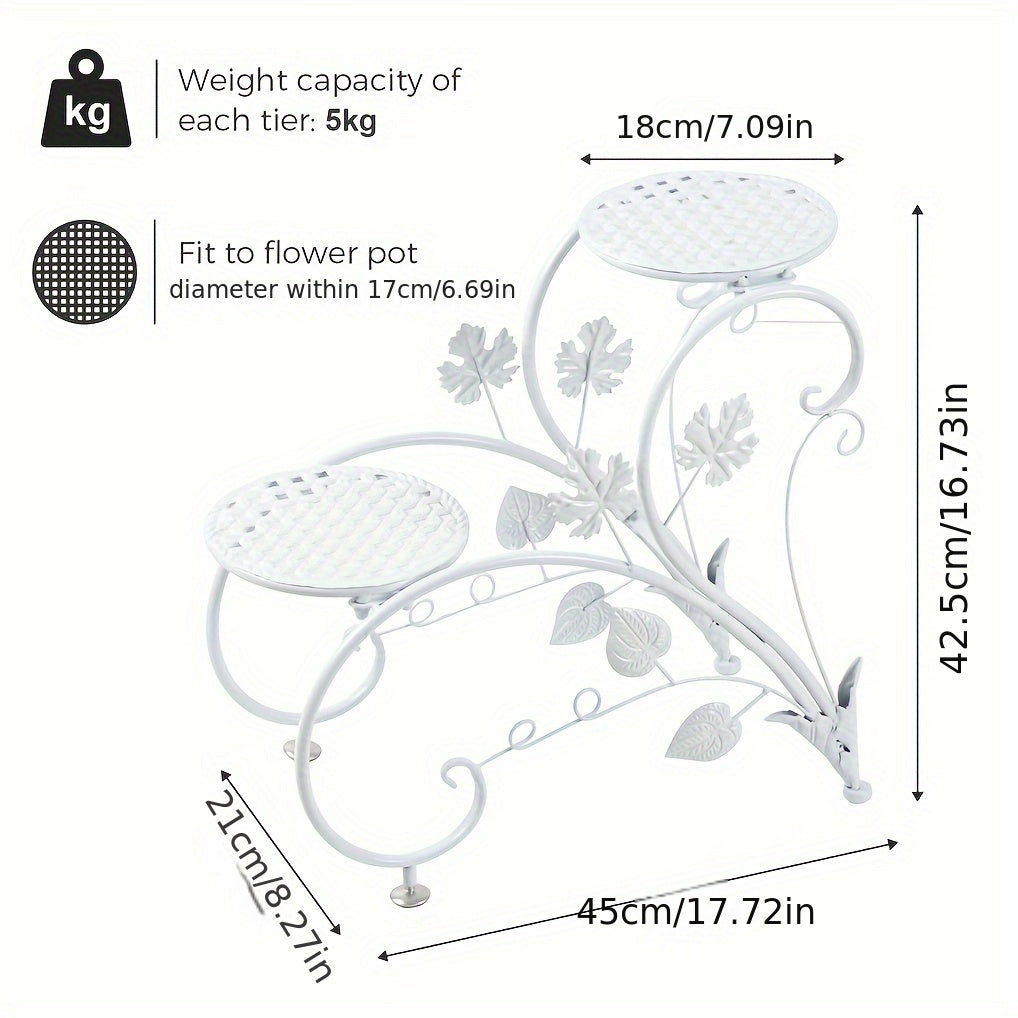 Wisfor Half Heart Plant Pot Stands Metal Rack For Planters